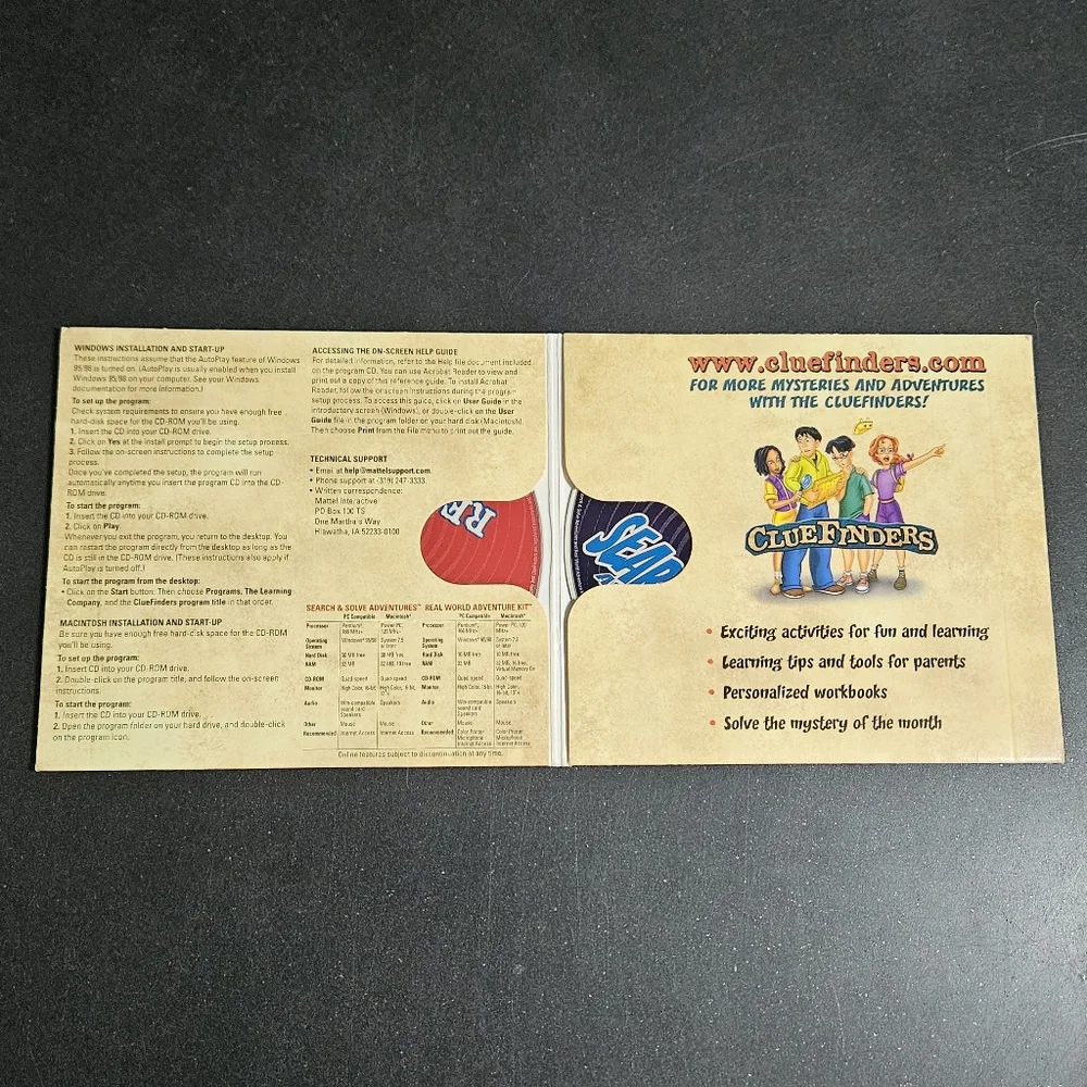 2000 Clue Finders Search & Solve Adventures PC game Windows 95